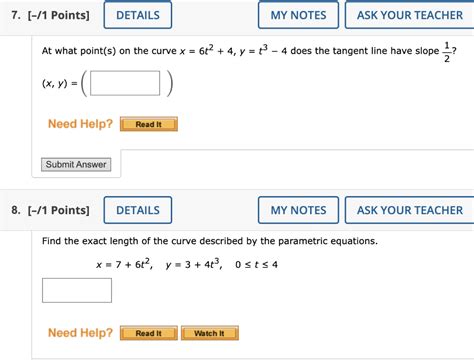 Solved At What Point S On The Curve X 6t2 4 Y T3 4 Chegg