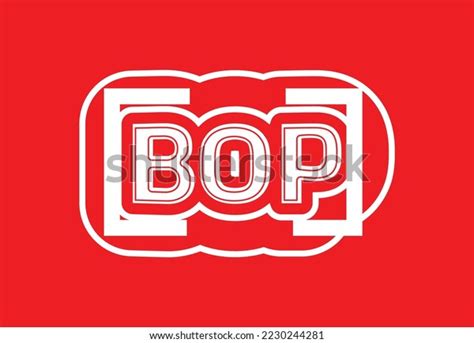 Bop Letter Logo Sticker Design Template Stock Vector (Royalty Free) 2230244281 | Shutterstock