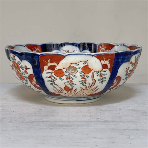 19th Century Imari Hand Painted Serving Bowl