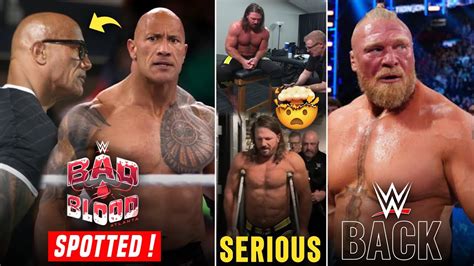 Omg The Rock Spotted Before Bad Blood Brock Lesnar Is Back In Wwe