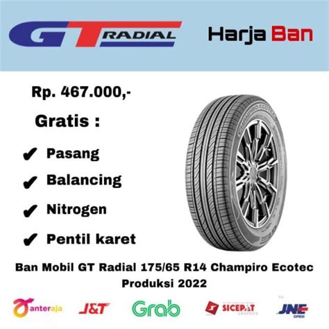 Jual Ban Mobil GT Radial 175 65 R14 Champiro Ecotec Produksi 2022