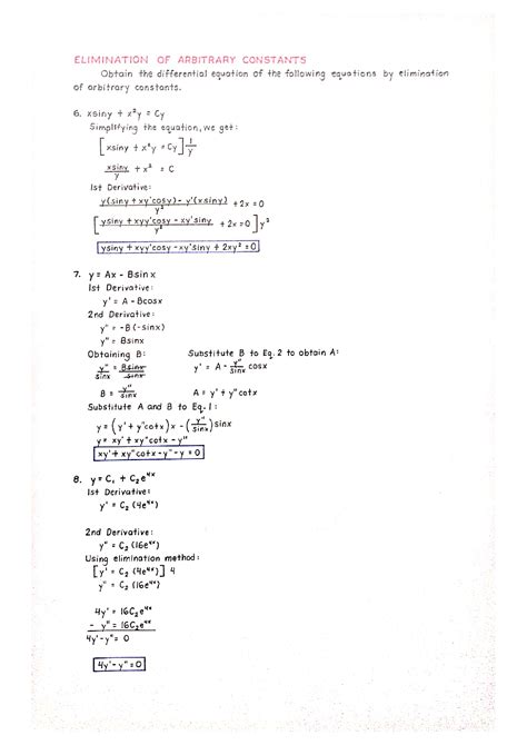 Solution Differential Equations Studypool