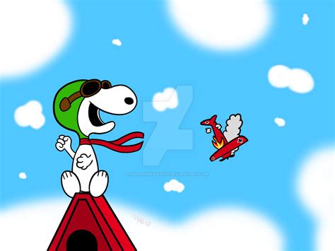 Snoopy Vs Red Baron By Awesomemario1 On Deviantart