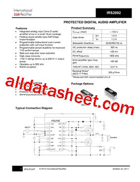 IRS2092STRPBF Datasheet PDF Infineon Technologies AG