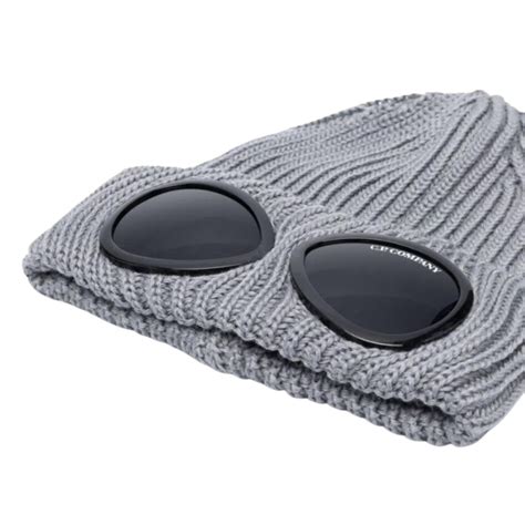 Bonnet Cp Company Laine C Tel E Gris Anthracite Lunettes Bonnet