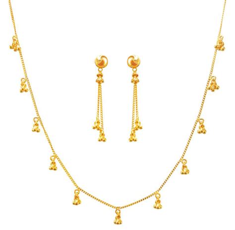 22kt Gold Necklace Set Stls22777 Sets Necklace Light Sets