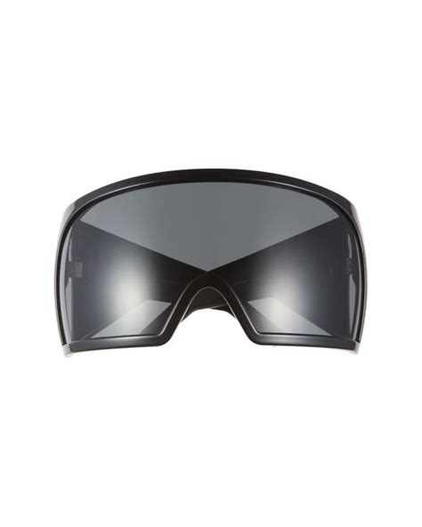 Rick Owens Kriester Oversize Wrap Shield Sunglasses In Black Lyst