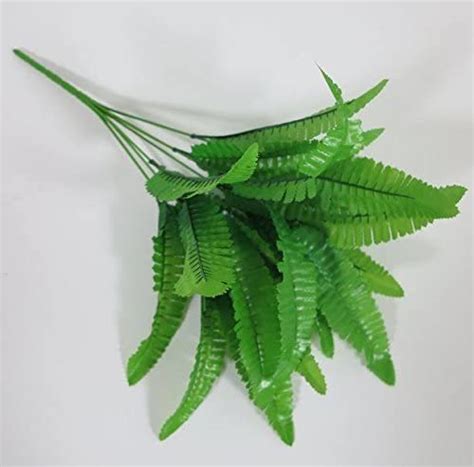 4 Bunches 14 Ferns Artificial Boston Fern Bush Plant Faux Plant Shrubs