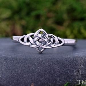 Celtic Endless Knot Ring Solid Sterling Silver Silver Ring Womens