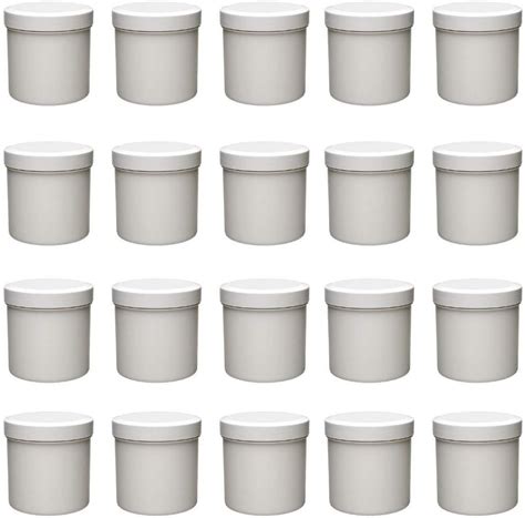 mikken Lot de 20 pots vides pour crème 125 ml en plastique alimentaire