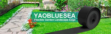 Yaobluesea Bordures Jardin Mm Thickness Pe Flexible Bordure Pelouse