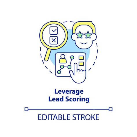 Leverage Lead Scoring Concept Icon Target Concept Art Vector Target