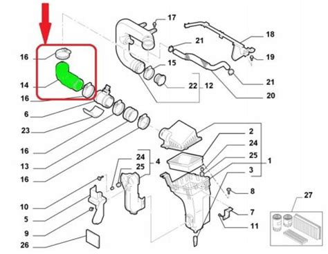 Manicotto Filtro Aria Aspirazione Fiat Sedici Suzuki Sx