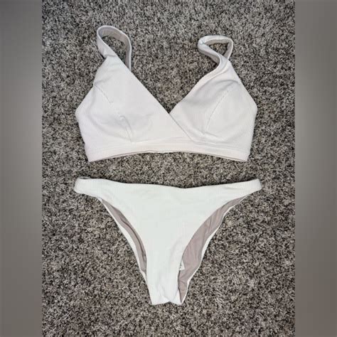 Lululemon Athletica Swim Lululemon Ribbed White Bikini Poshmark