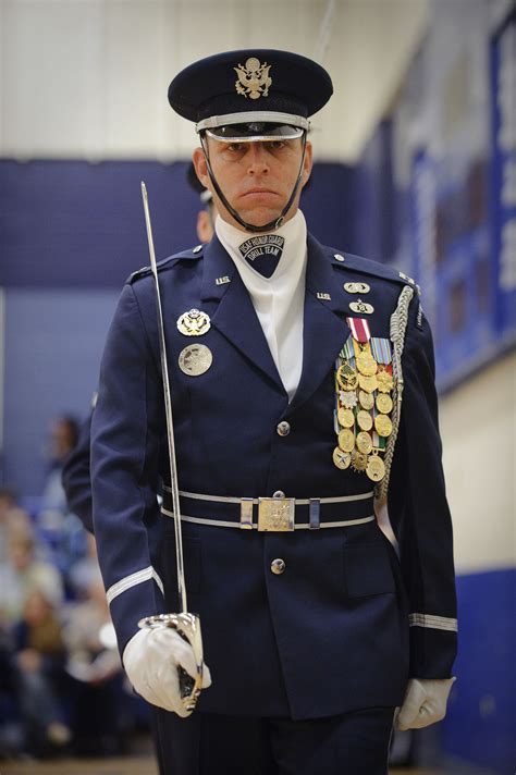 U.S. Air Force Honor Guard Drill Team performs for Randolph schools ...