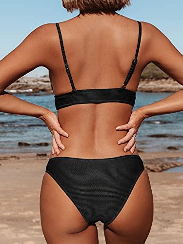 CUPSHE Women Bikini Set Solid Color Sexy Triangle Two Piece Swimsuit