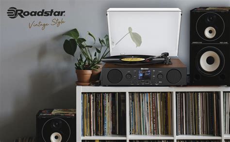 Roadstar Ttr Ed Bt Tourne Disque Vinyle Tr Min Radio Fm