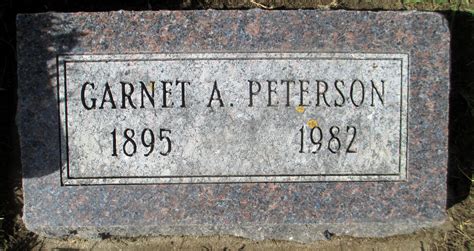 Garnet A Granger Peterson 1895 1982 Memorial Find A Grave