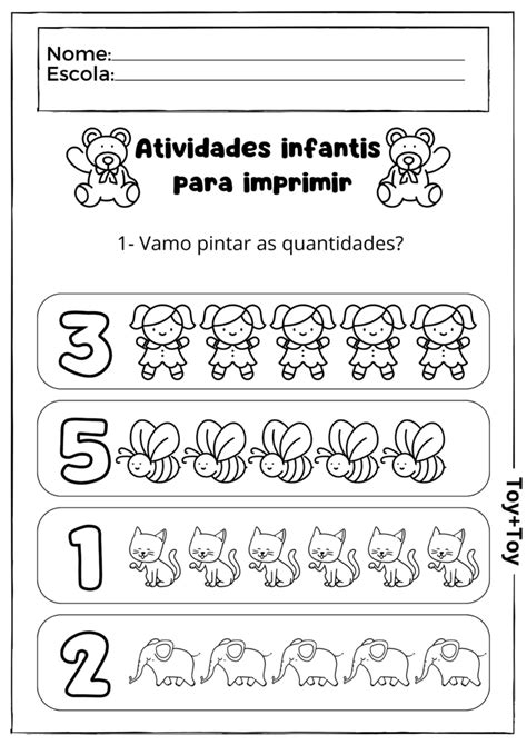 Atividades Infantis Para Imprimir Toy Toy