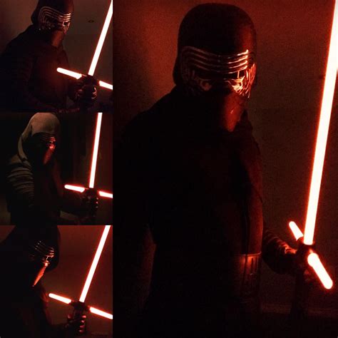 Black Series Kylo Ren lightsaber posing. : lightsabers