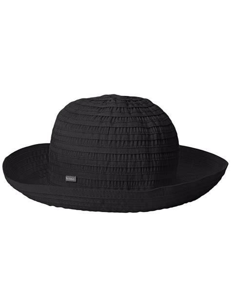 Women's Classic Sunshade Sun Hat - Black - CG114ZC78GP