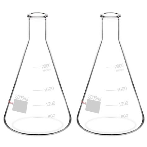 Stonylab Pack Ml Narrow Mouth Erlenmeyer Glass Flasks With