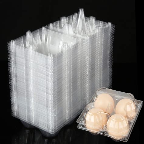 Amazon DAJAVE 100 Pack Plastic Egg Cartons Clear Plastic Egg