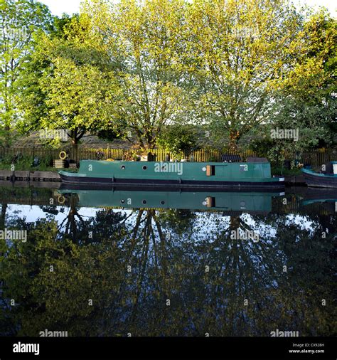 Boats On The River Lee Or Lea Lee Valley London England UK