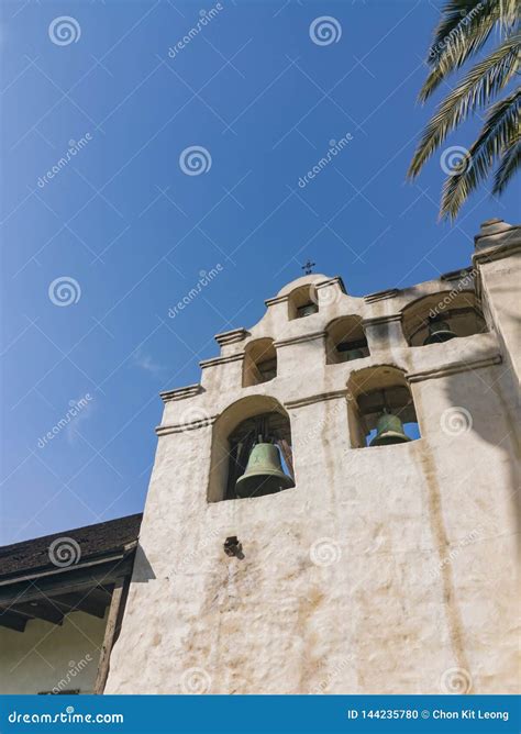 Exterior View of the San Gabriel Mission Church Stock Photo - Image of ...