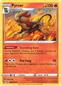 Pyroar | Lost Origin | TCG Card Database | Pokemon.com