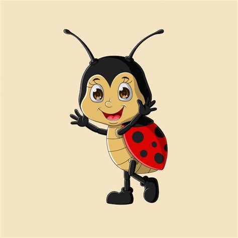 Premium Vector Cute Happy Ladybug