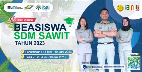 Beasiswa SDM Sawit Tahun 2023 Institut Teknologi Sawit Indonesia