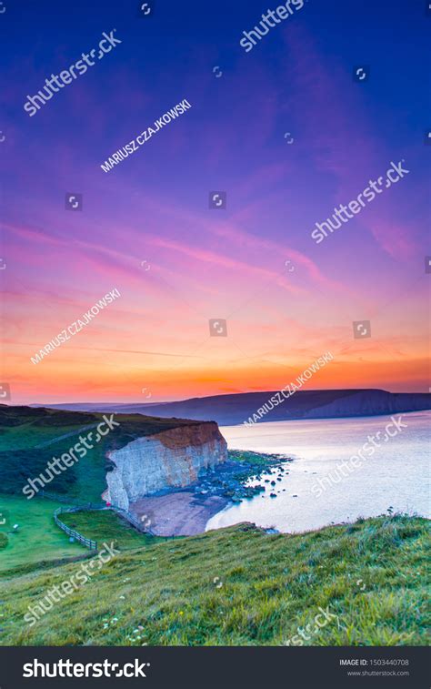 Seven Sisters White Cliffs Sunrise England Stock Photo 1503440708 ...