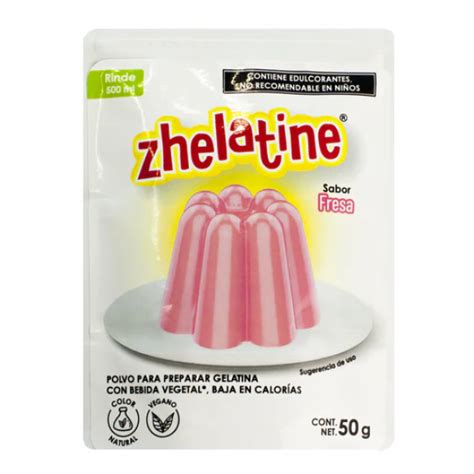 Gelatina De Leche Sabor Fresa Zhelatine G