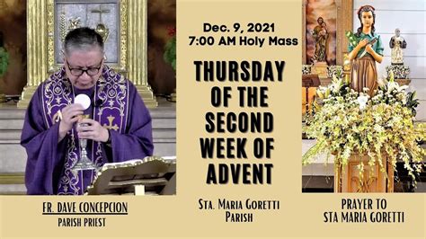 Dec Rosary Am Holy Mass On Thursday Of The Second Week