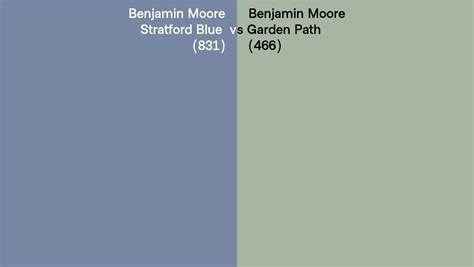 Benjamin Moore Stratford Blue Vs Garden Path Side By Side Comparison