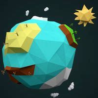 Cartoon Low Poly Earth World Map 3d Models