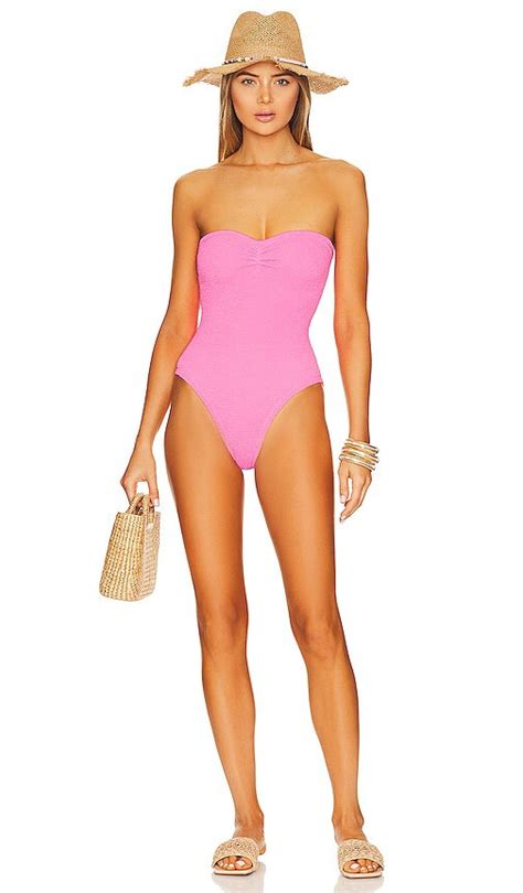 Hunza G Hunza G Brooke One Piece In Pink Editorialist