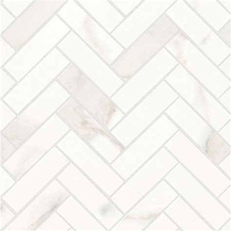 Bedrosians Magnifica Calacatta Super White Herringbone Tile Stone Colors