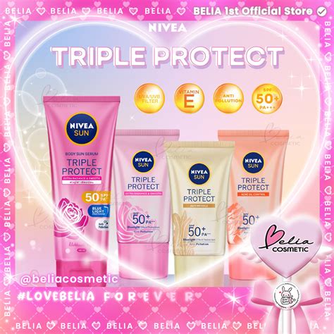 Jual BELIA NIVEA SUN Triple Protect Acne Oil Control Anti Winkle