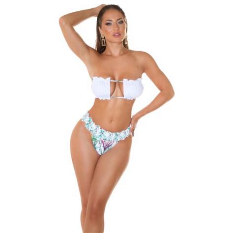 Comprar Bikini Estampado Floral Blanco Bikinis Moda 2024