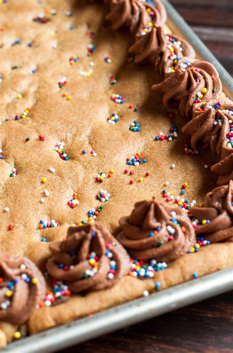 Sheet Pan Cookie Cake Recipe Peas And Crayons