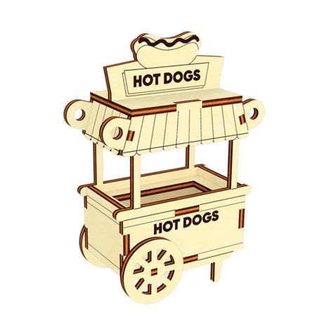 Miniature Hot Dog Cart Ornament – Glowforge Shop