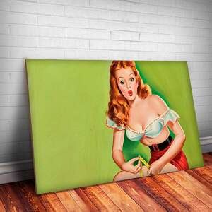 Placa Decorativa Pin Up Mulher Surpresa Mdf 30x45cm Leroy Merlin