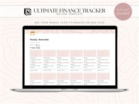 Notion Ultimate Finance Tracker Template Finance Dashboard Expenses