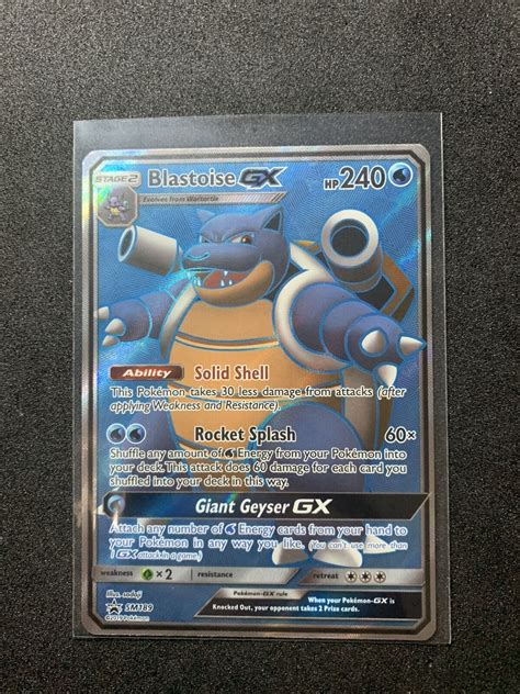 Blastoise Gx Full Art Black Star Promo Pokemon Card Sm Standard