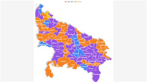 How Saffron Map Of Uttar Pradesh Looks After BJP Loses Half The Seats ...