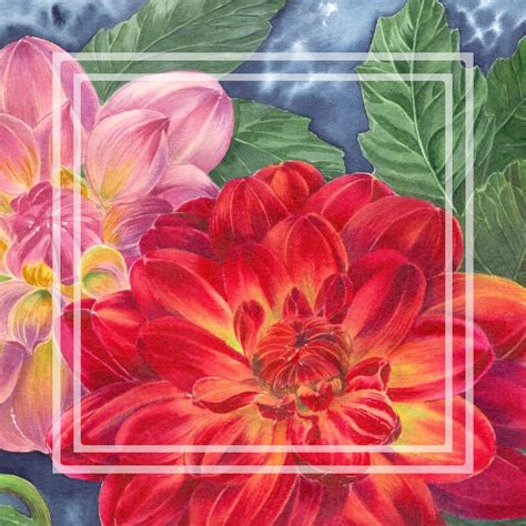 Dahlias Watercolor Original Art Floral Artwork 26.5x36 - Etsy