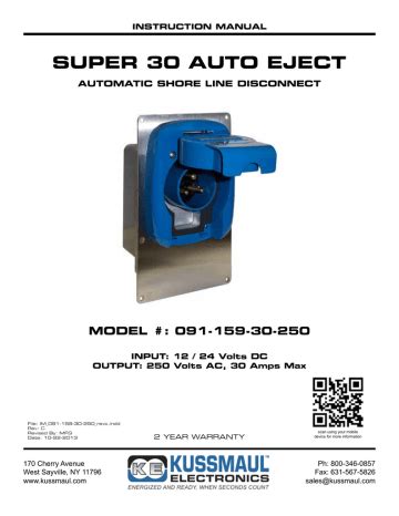 Kussmaul Auto Eject Owner Manual Manualzz