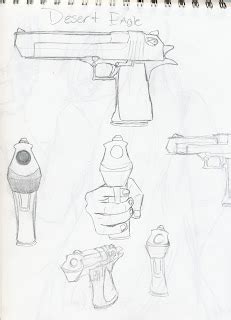 White Lotus Rayne: Desert Eagle Gun Drawing practice